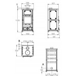 Чертеж Печь Fedora (La Nordica)